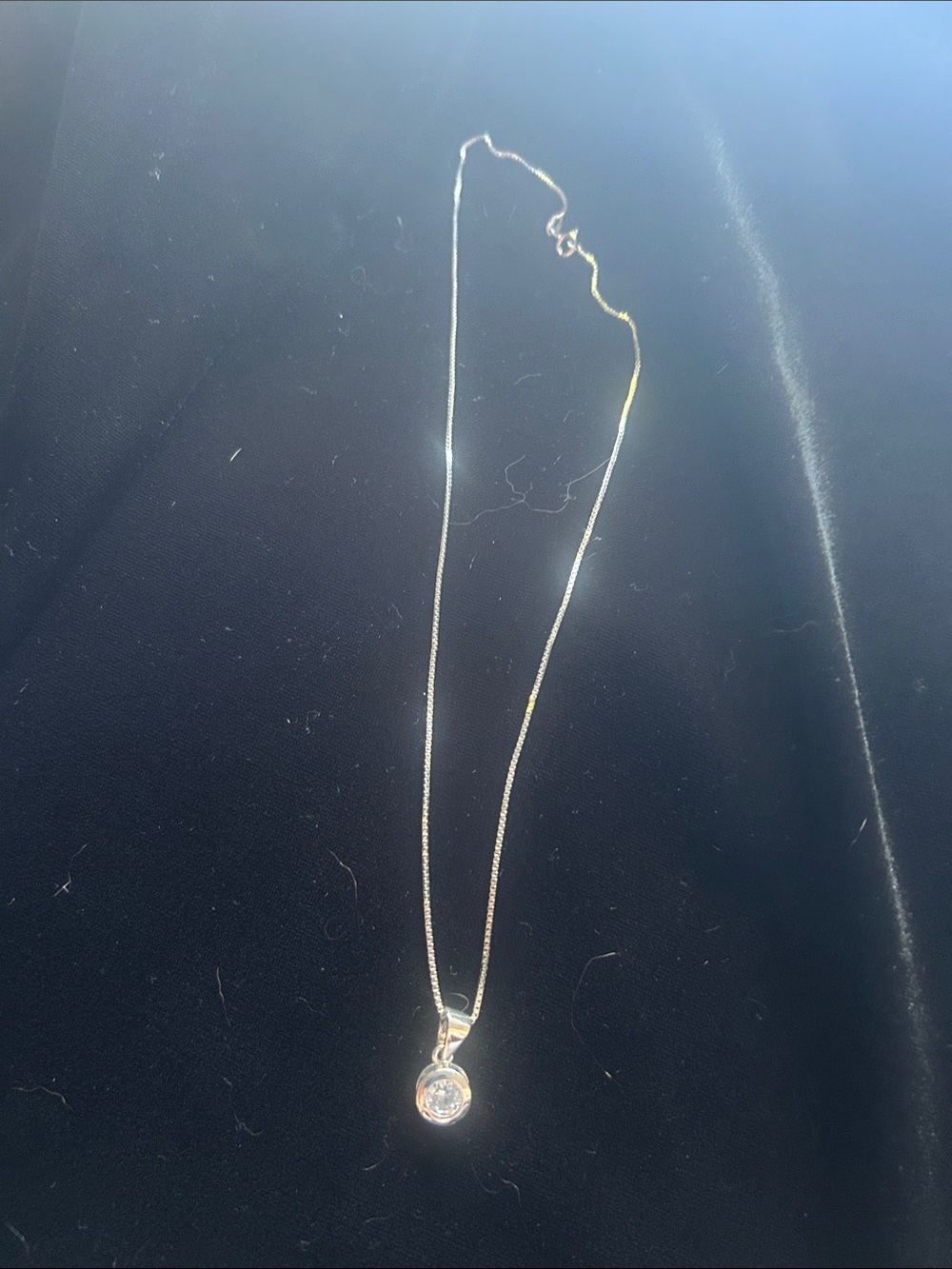 Lia Sophia Gold Pendant Necklace with Clear Stone